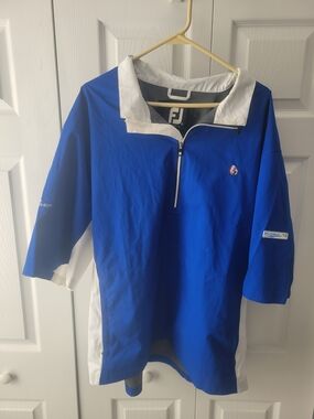 FootJoy Blue and White Golf Pullover